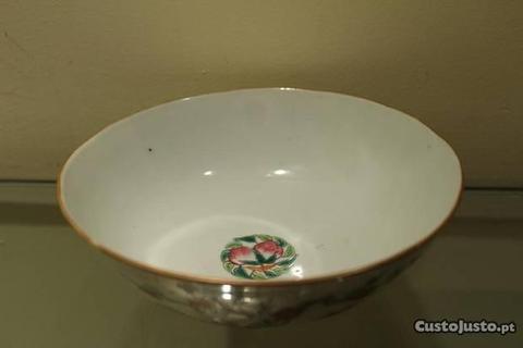 Taça Porcelana Chinesa Família Verde XVIII 17 cm