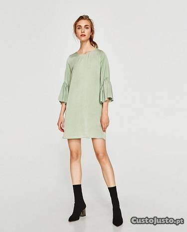 Vestido verde água da Zara como novo