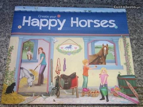 livro Happy Horses cavalos felizes