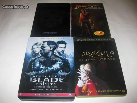 4 DVDs Novos e Duplos em Caixa Steelbook