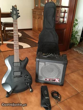 Guitarra Cort EVL Z4 + amp cubo 30+cabo/saco/tripé