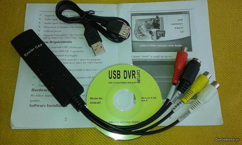 USB 2.0 de áudio e vídeo EasyCap TV DVD VHS adapta