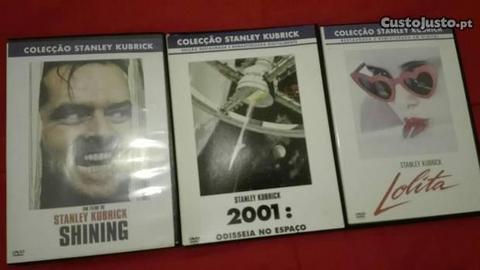 3 DVDS de Stanley Kubrick 2001 Shining e Lolita