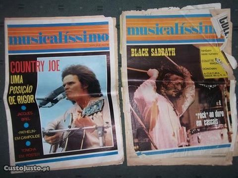 6 jornais antigos de Música - Anos 70