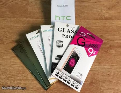 Película de vidro temperado para HTC (Vários)