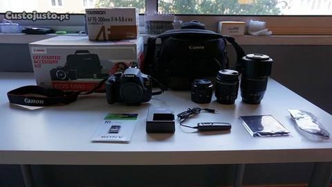 Kit fotográfico Canon EOS 1200D + Objectivas + Etc