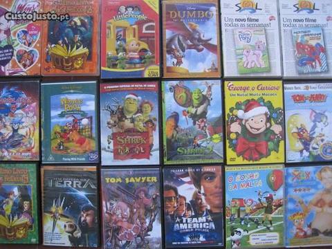 Vários filmes infantis em DVD