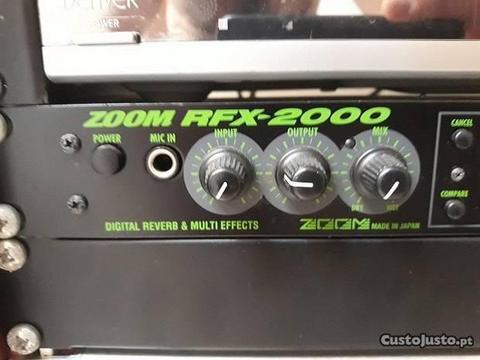 Processador Efeitos ZOOM RFX-2000 + Pedaleira MIDI