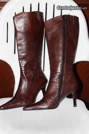 Botas cabedal cano alto nº 36