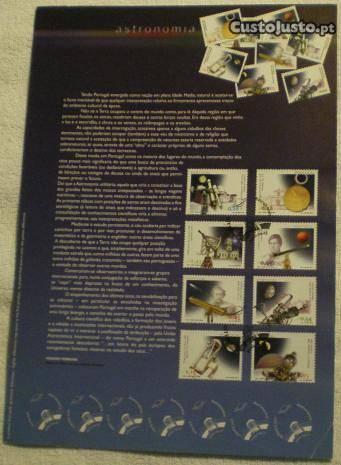 Pagela com selos Astronomia 2005