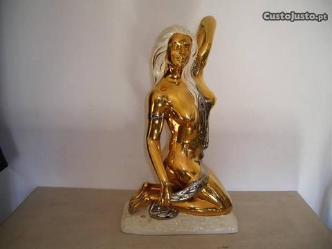 boneca grande em loiça italiana porcelana