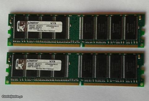 2 Gb 2 x 1Gb Memorias Kingston DDR400 PC3200 Semin