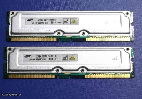 512Mb 2x256Mb Memoria Samsung Rambus Rimms MR16R28