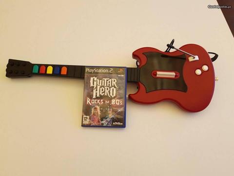 Jogo Guitar Hero PS2 + guitarra