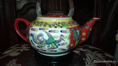 Raro bule porcelana do zodíaco chines, peça da pri