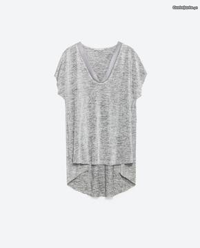 Blusa da Zara cinzento prata como nova