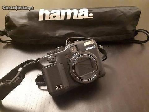 Canon Powershot G12 + Tripé Hama + 16Gb SD Card