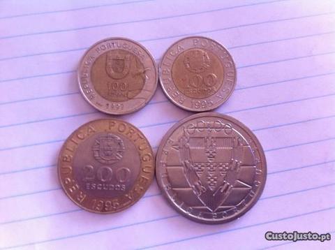 moedas 100 e 200 escudos