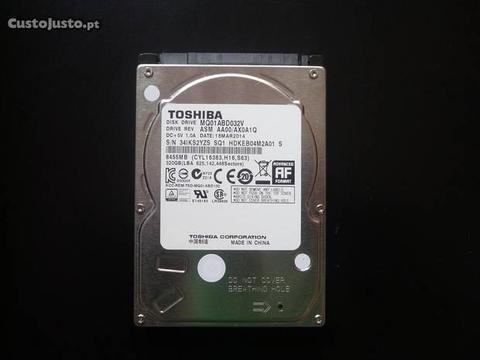 Discos sata 2.5 320Gb Toshiba portáteis, PS3, Xbox