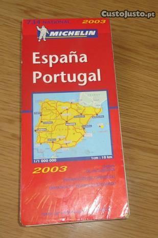 Mapa Turístico Michelim Portugal - Espanha 1:1.0
