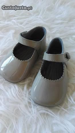 Sapatos pele Dior cinzento novo 18 menina