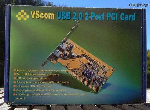 VScom usb 2.0 2-port pci card