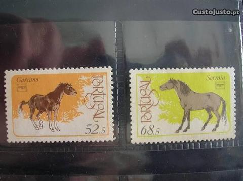 Selos Série Cavalos 1986 Afinsa 1759 a 1762