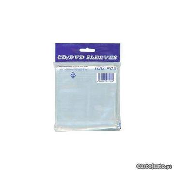 Bolsas plastico para cd/dvd individuais - pack 100