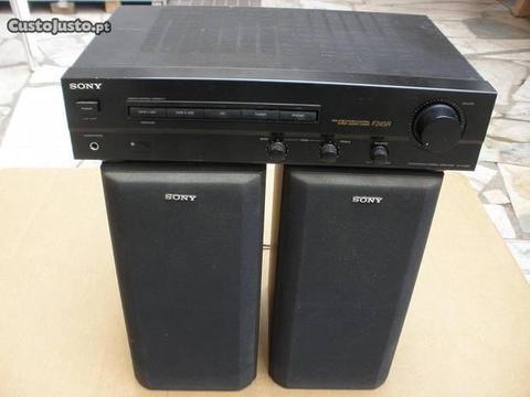 Amplificador e colunas da Sony
