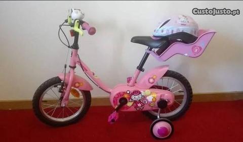 Bicicleta para menina 3-5 ANOS 14 polegadas B'TWIN