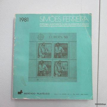 Catálogo de Selos e Postais 1981 Simões Ferreira