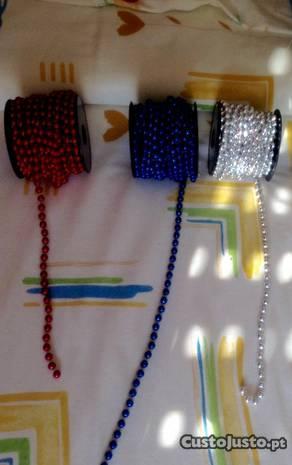 3 bobines fio decorativo Natal ou montras-3 cores