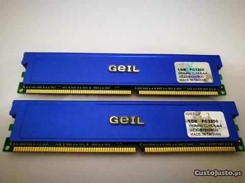 Memórias GEIL 2gb (2x1gb)