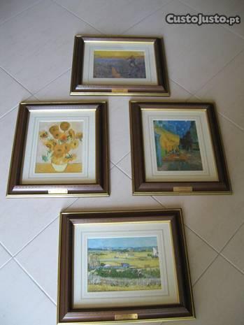 Colecção de 4 Quadros Vicent Van Gogh com Molduras