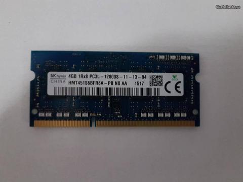 1 Pente de Memoria Portátil Ram 4Gb DDR 3