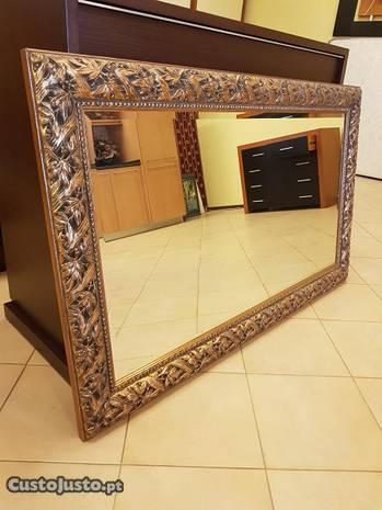 Espelho rectangular Dourado ornamentado