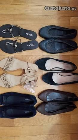 6 pares de sapatos para mulher