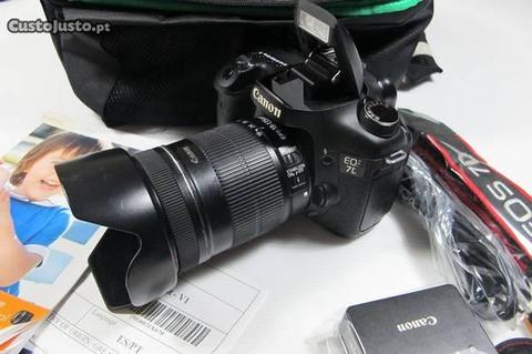 Canon 7D + 18-135 IS + Mochila +Ver descrição