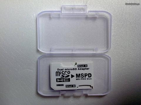 Adaptador Duplo Micro SD p/ Memory Stick Pro Duo