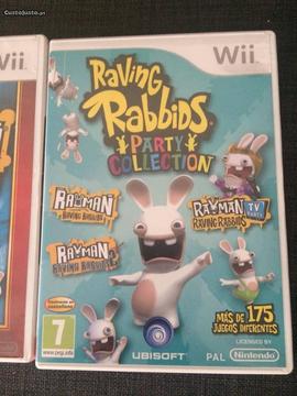 Wii jogo Raving Rabbids como Novo