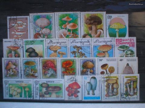24 selos do tema Cogumelos