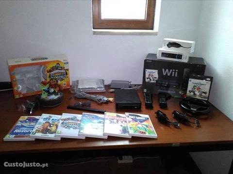 Bundle Wii Mario Kart com comandos e jogos