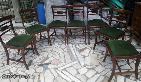 Conjunto 7 cadeiras antigas RESTAURO