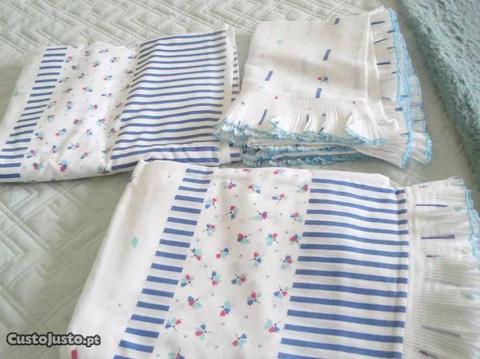 lençóis cama de casal (50% poliester/50% algodão)