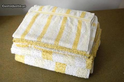 Conjunto 5 toalhas casa de banho