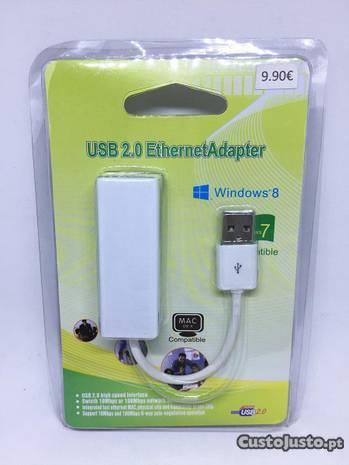Adaptador USB para Ethernet MacBook / PC - Novo