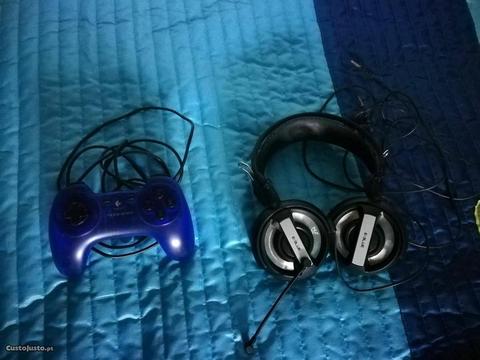 Headphones e Comando de Jogos