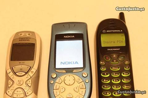 2 Telemóveis Motorola T180 + Siemens + Capa Nokia