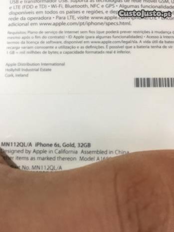 IPhone 6s gold 32 Gb novo selado