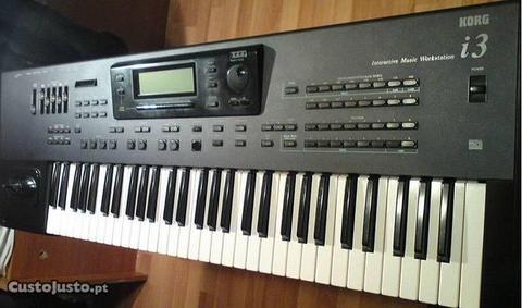 Korg i3 teclado de arranjos, trabalha com ritmos
